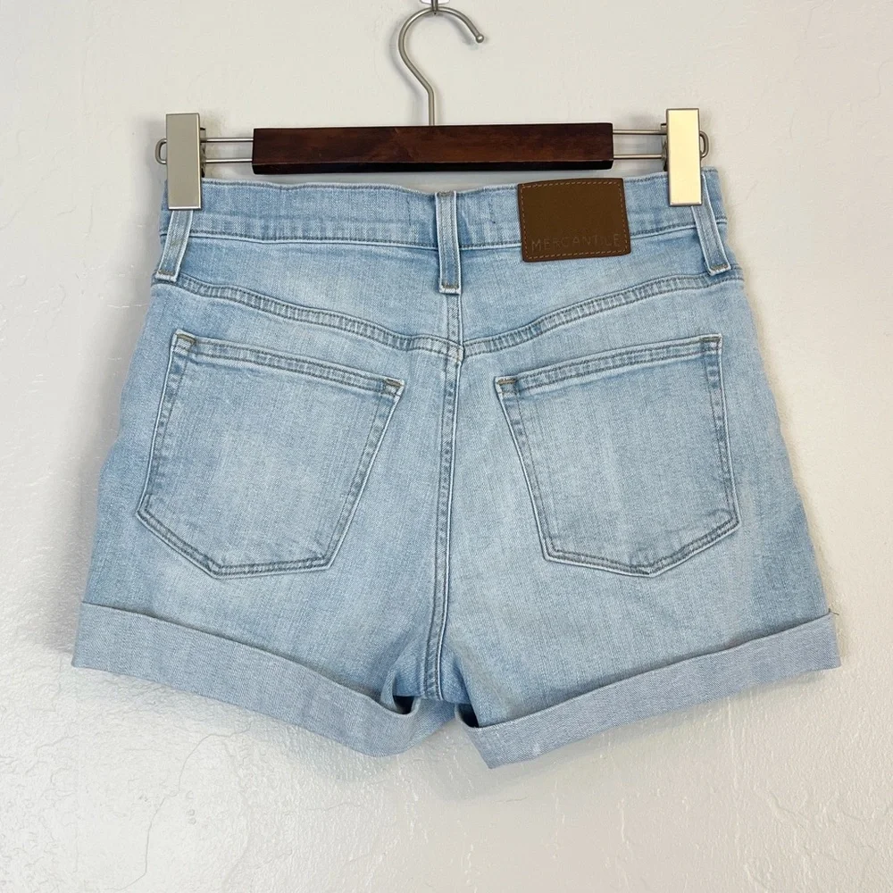 ✖️SOLD✖️•J.CREW• Button Front High Rise Denim Shorts L4673 Size 25 - Picture 2 of 10